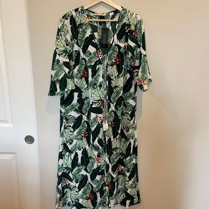 Rachel Zoe Tropical tie front caftan